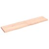 Zidna polica 140 x 30 x (2-4) cm neobrađena masivna hrastovina