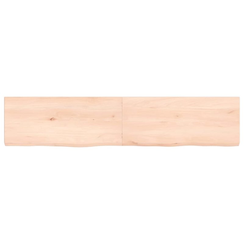 Zidna polica 140 x 30 x (2-4) cm neobrađena masivna hrastovina