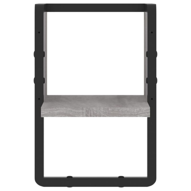 Zidna polica s prečkom boja hrasta sonome 20 x 25 x 30 cm - Slika 4