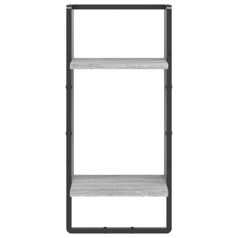 Zidna polica s prečkom boja hrasta sonome 30x25x65 cm - Slika 4