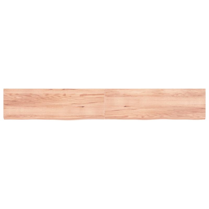 Zidna polica svjetlosmeđa 200x30x(2-4) cm obrađena hrastovina