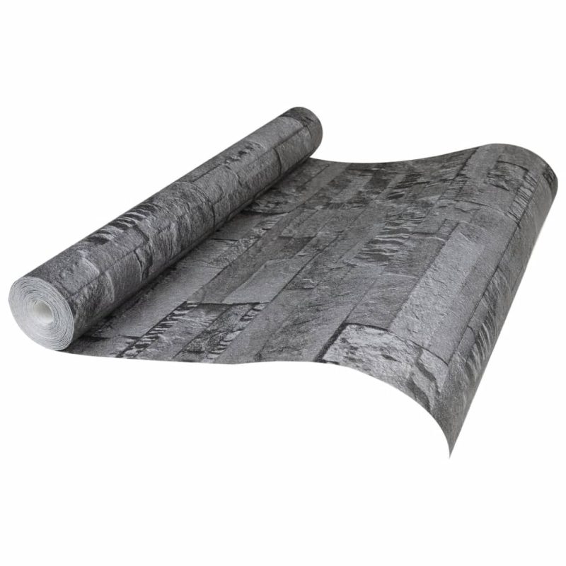 Zidna tapeta 3D s izgledom kamena crna - Slika 3