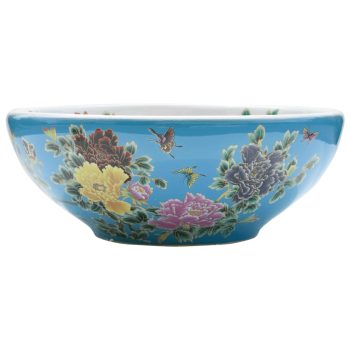 Nadgradni umivaonik raznobojni okrugli Φ 41 x 14 cm keramički