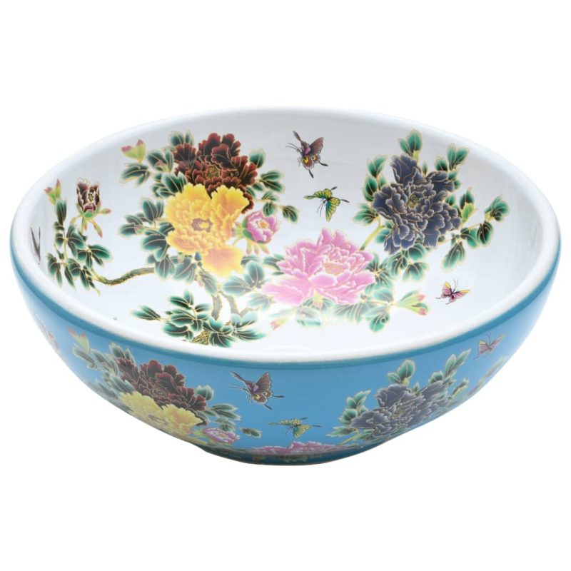 Nadgradni umivaonik raznobojni okrugli Φ 41 x 14 cm keramički - Slika 3