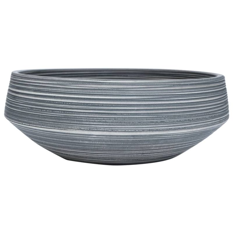 Nadgradni umivaonik sivi okrugli Φ 41 x 14 cm keramički