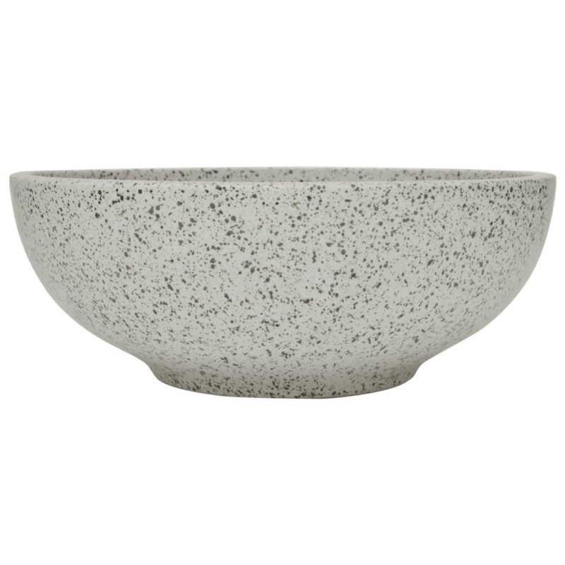Nadgradni umivaonik sivi okrugli Φ 41 x 14 cm keramički