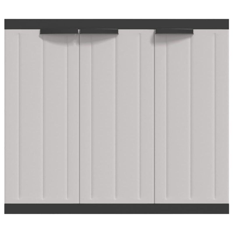 Vanjski ormarić za pohranu sivo-crni 97 x 37 x 85 cm PP - Slika 4