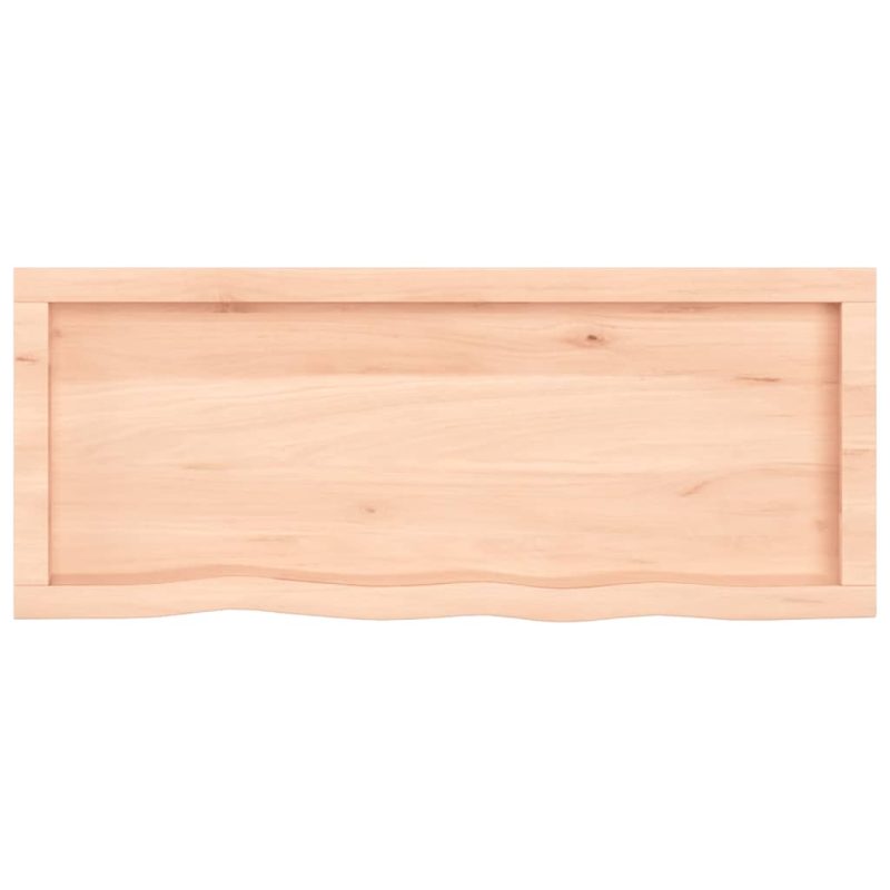 Zidna polica 100x40x(2-6) cm neobrađena masivna hrastovina - Slika 3