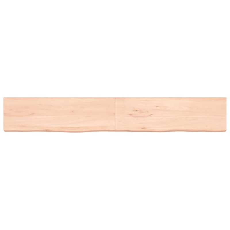 Zidna polica 200x30x(2-4) cm neobrađena masivna hrastovina