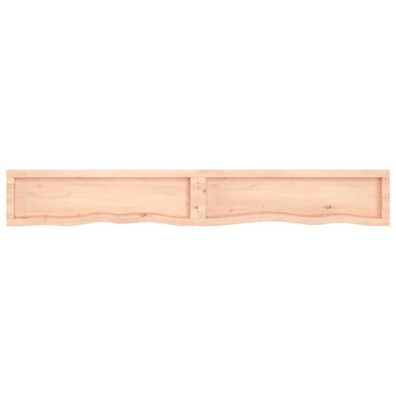 Zidna polica 200x30x(2-4) cm neobrađena masivna hrastovina - Slika 3