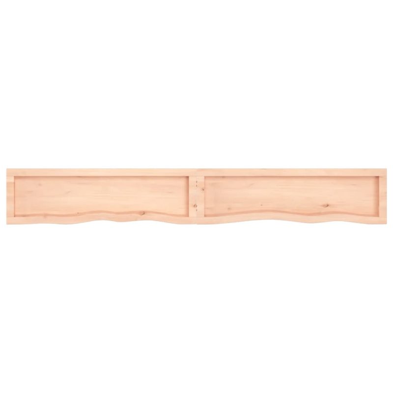 Zidna polica 200x30x(2-6) cm neobrađena masivna hrastovina - Slika 3
