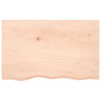 Zidna polica 80x50x(2-4) cm neobrađena masivna hrastovina