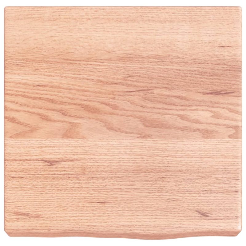 Zidna polica svjetlosmeđa 40x40x(2-6) cm obrađena hrastovina