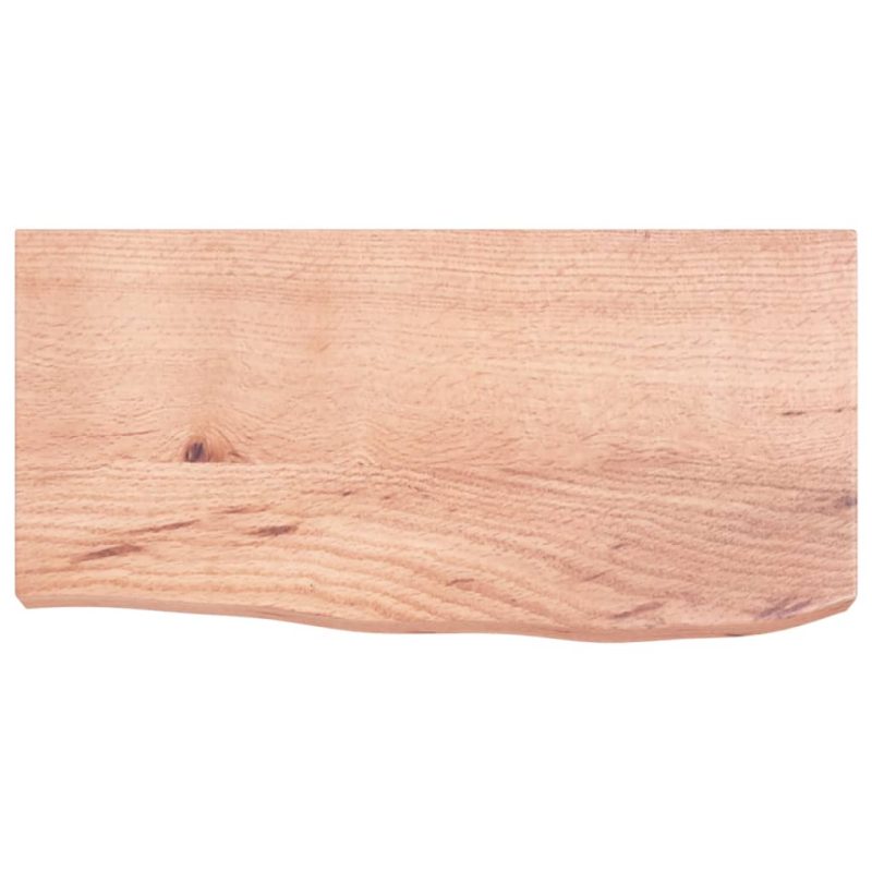 Zidna polica svjetlosmeđa 60x30x(2-6) cm obrađena hrastovina