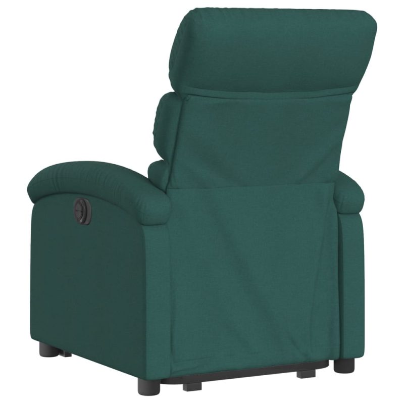 Naslonjač na podizanje od tkanine tamnozeleni - Slika 4