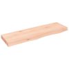 Zidna polica 100x30x(2-6) cm neobrađena masivna hrastovina