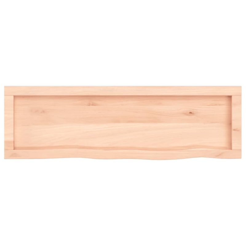 Zidna polica 100x30x(2-6) cm neobrađena masivna hrastovina - Slika 3