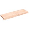 Zidna polica 120x40x(2-6) cm neobrađena masivna hrastovina
