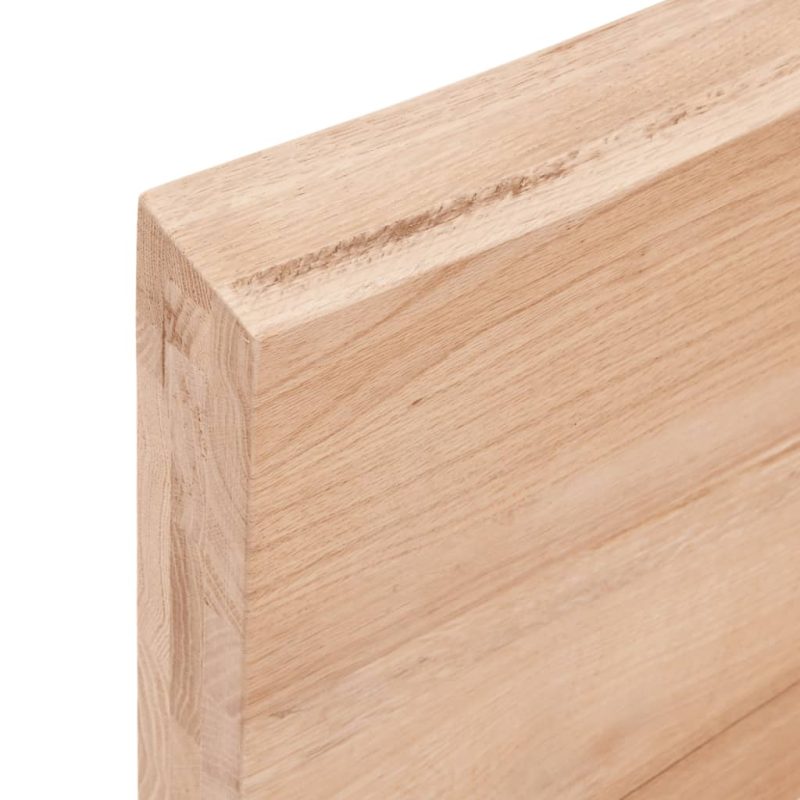 Zidna polica svjetlosmeđa 60x40x(2-6) cm obrađena hrastovina - Slika 3