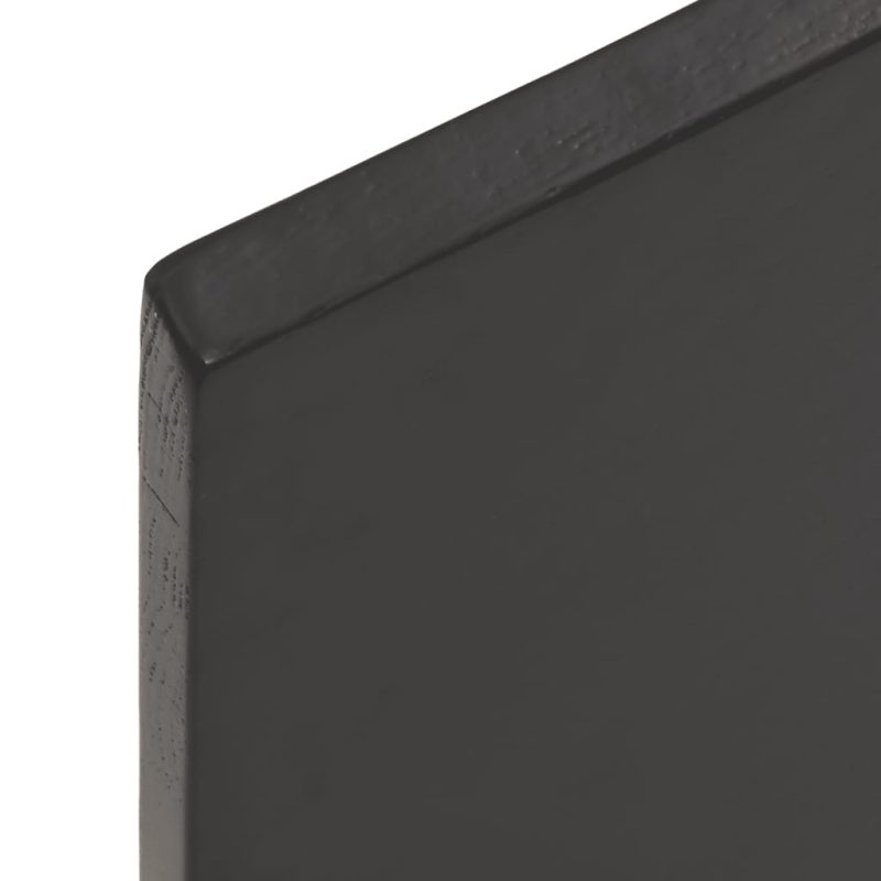 Zidna polica tamnosmeđa 60x60x2 cm od obrađene hrastovine - Slika 4