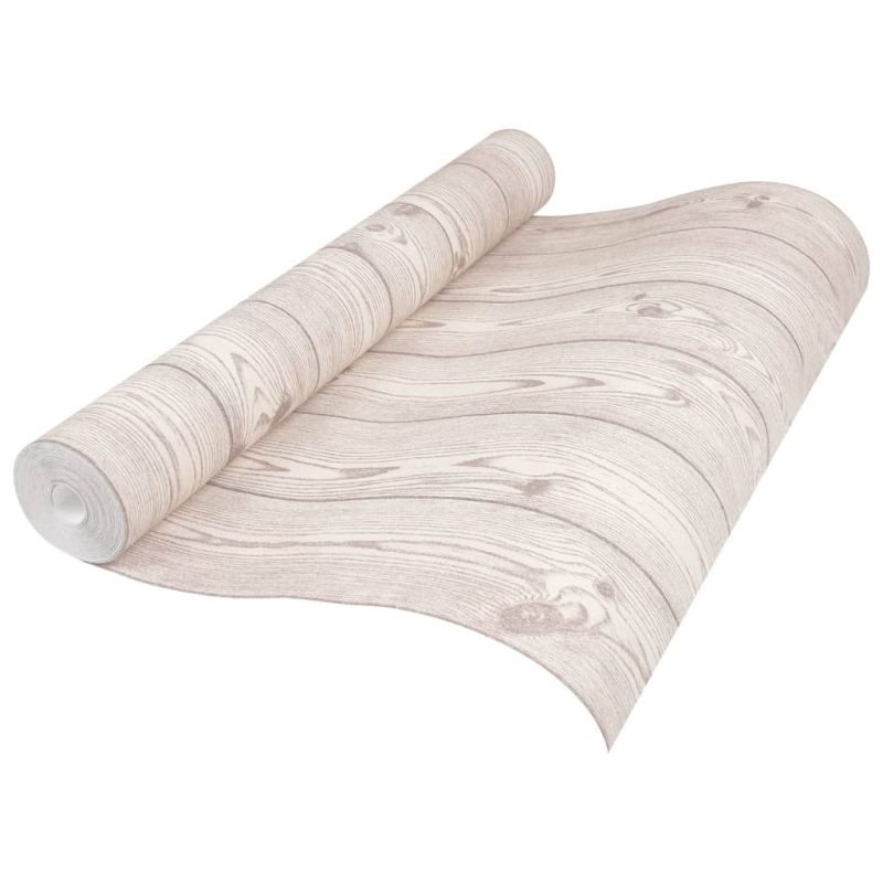 Zidna tapeta 3D s godovima drva siva - Slika 3