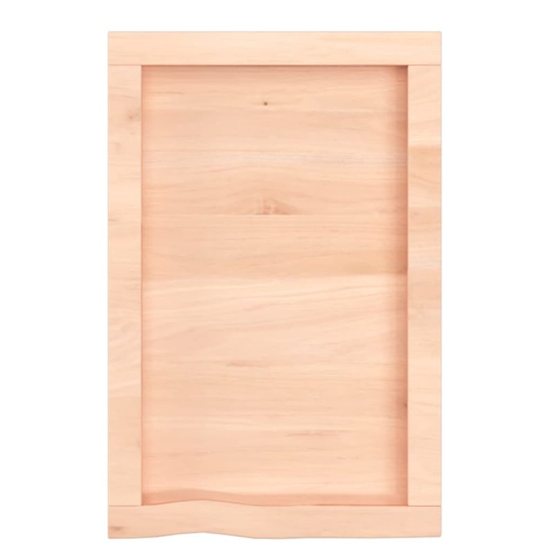 Zidna polica 40x60x(2-4) cm neobrađena masivna hrastovina - Slika 3