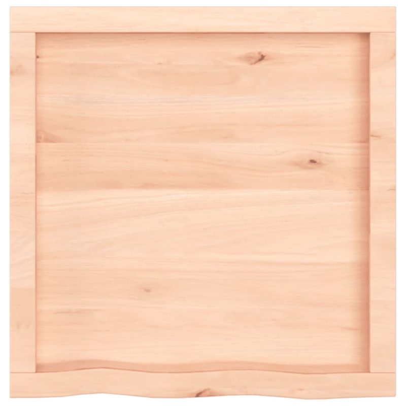 Zidna polica 60x60x(2-4) cm neobrađena masivna hrastovina - Slika 3