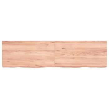 Zidna polica svjetlosmeđa 120x30x(2-6) cm obrađena hrastovina