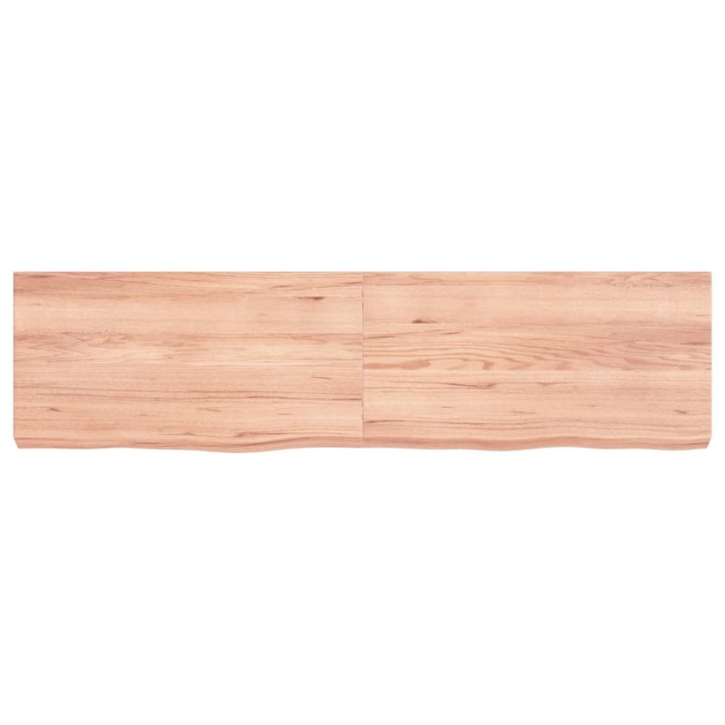 Zidna polica svjetlosmeđa 120x30x(2-6) cm obrađena hrastovina