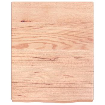 Zidna polica svjetlosmeđa 40x50x(2-6) cm obrađena hrastovina