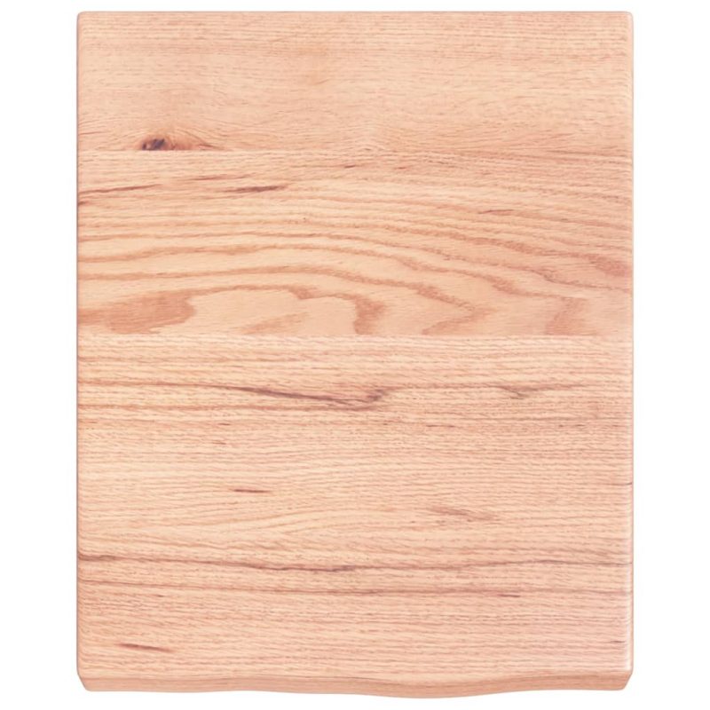 Zidna polica svjetlosmeđa 40x50x(2-6) cm obrađena hrastovina