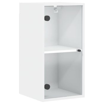 Zidni ormarić sa staklenim vratima bijeli 35 x 37 x 68
