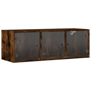 Zidni ormarić sa staklenim vratima boja hrasta 102 x 37 x 35 cm