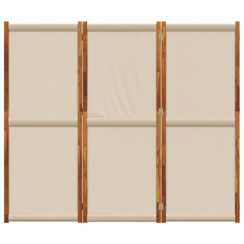 Sobna pregrada s 3 panela smeđesiva 210x180 cm - Slika 4