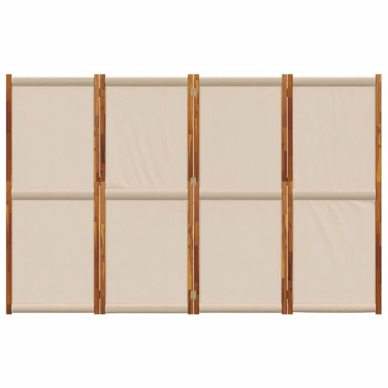 Sobna pregrada s 4 panela smeđesiva 280x180 cm - Slika 4
