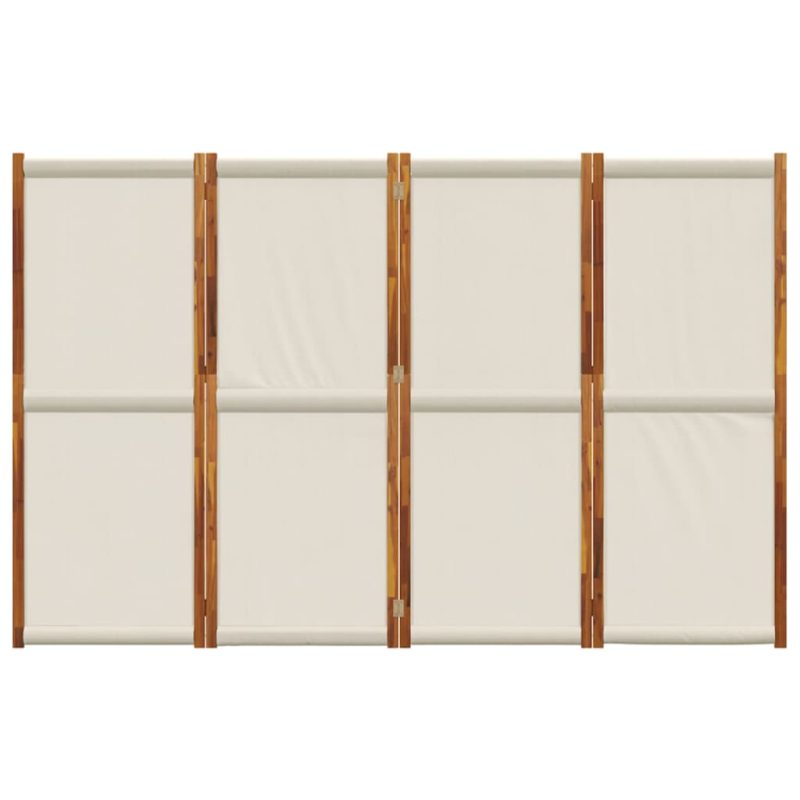 Sobna pregrada s 4 panela svjetlosiva 280 x 180 cm - Slika 4