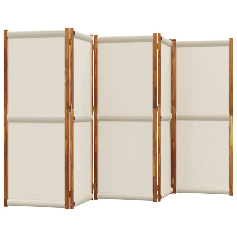 Sobna pregrada s 5 panela svjetlosiva 350x180 cm - Slika 3