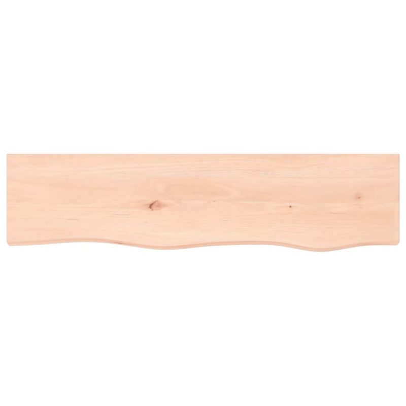 Zidna polica 80 x 20 x 6 cm od neobrađene masivne hrastovine - Slika 4