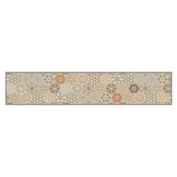 Kuhinjski tepih perivi pastelni šesterokuti 60x300cm baršunasti