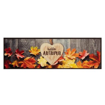 Kuhinjski tepih perivi s jesenskim uzorkom 60x180 cm baršunasti