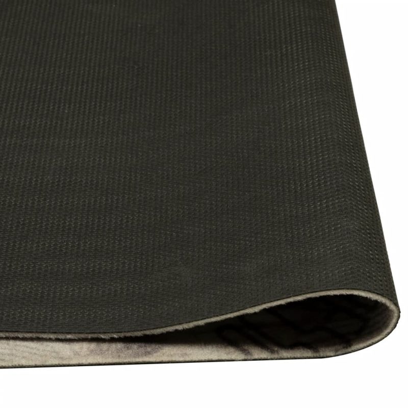 Kuhinjski tepih perivi s natpisom 60 x 180 cm baršunasti sivi - Slika 4