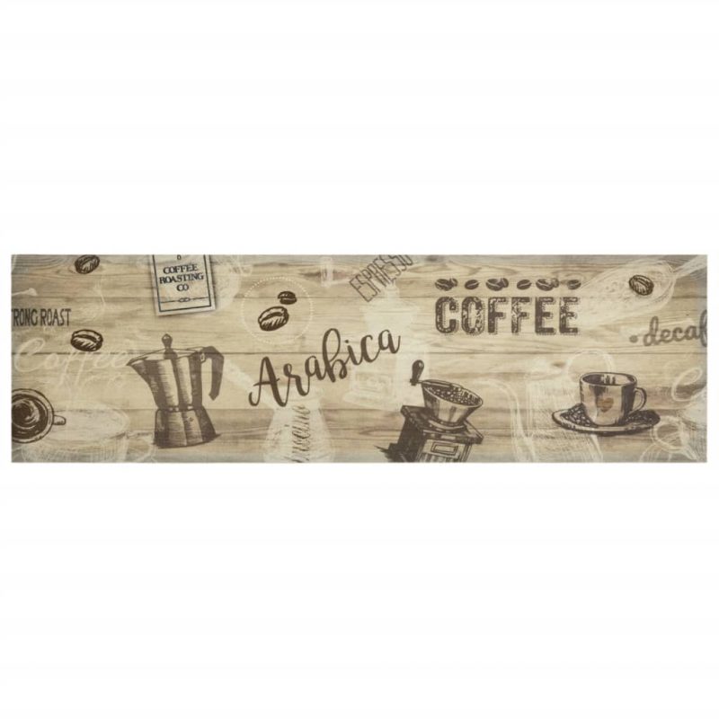 Kuhinjski tepih perivi s natpisom Coffee 45 x 150 cm baršunasti