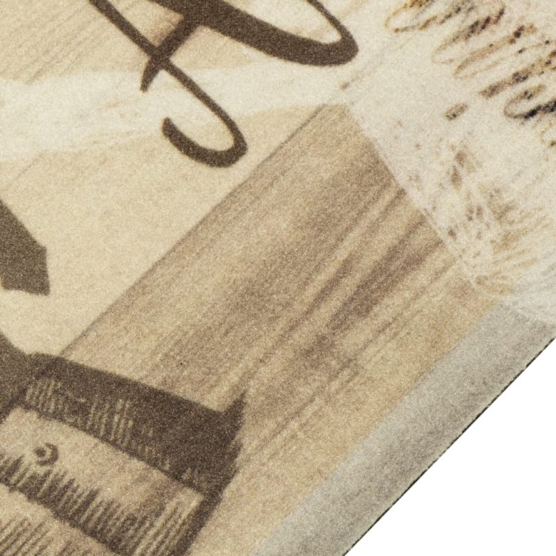 Kuhinjski tepih perivi s natpisom Coffee 45 x 150 cm baršunasti - Slika 3