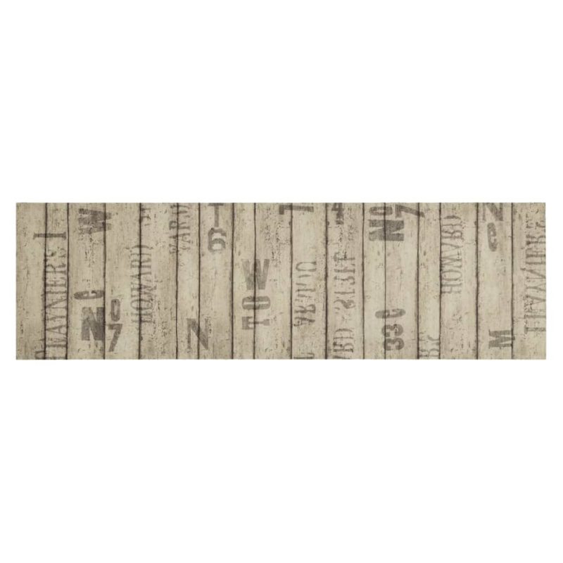 Kuhinjski tepih perivi s uzorkom ograde 45 x 150 cm baršunasti