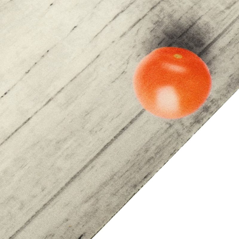 Kuhinjski tepih perivi s uzorkom rajčica 45 x 150 cm baršunasti - Slika 3