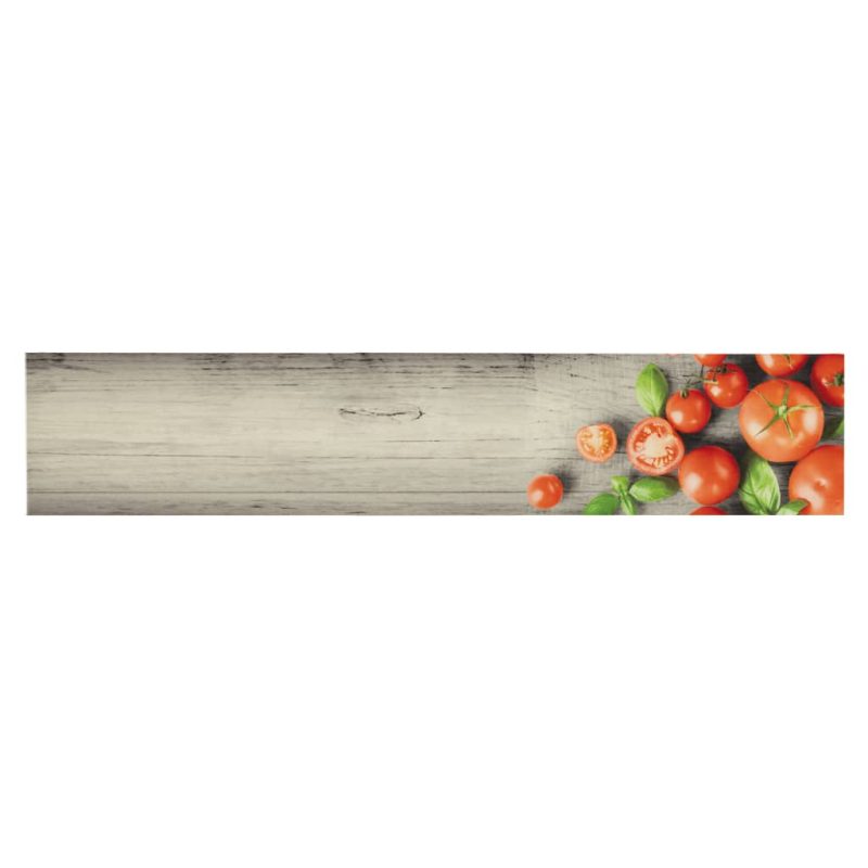 Kuhinjski tepih perivi s uzorkom rajčica 60 x 300 cm baršunasti