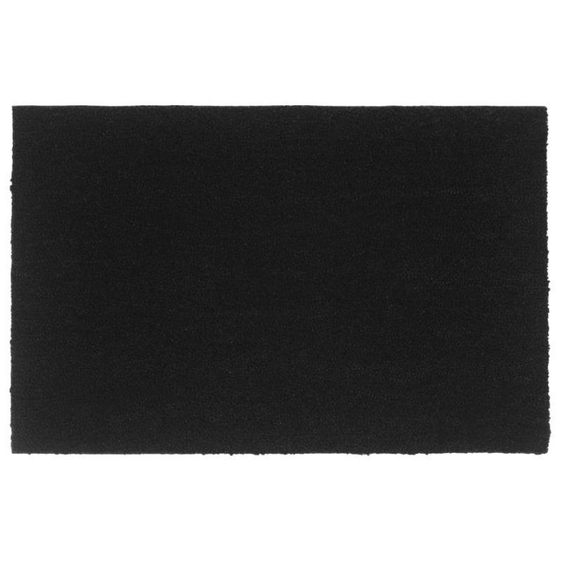 Otirač crni 65 x 100 cm čupavi od kokosovih vlakana
