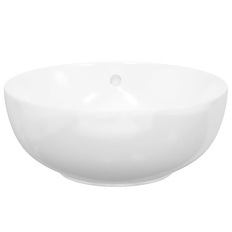 Umivaonik bijeli 44x17 cm keramički okrugli - Slika 4