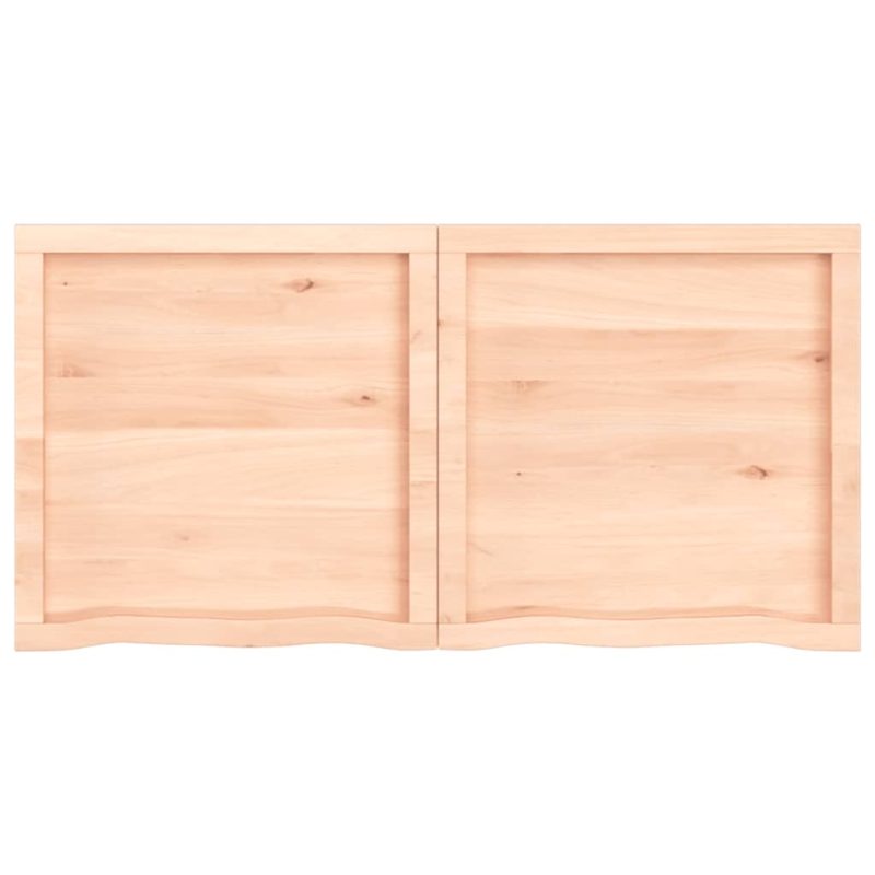 Zidna polica 120x60x(2-6) cm neobrađena masivna hrastovina - Slika 4