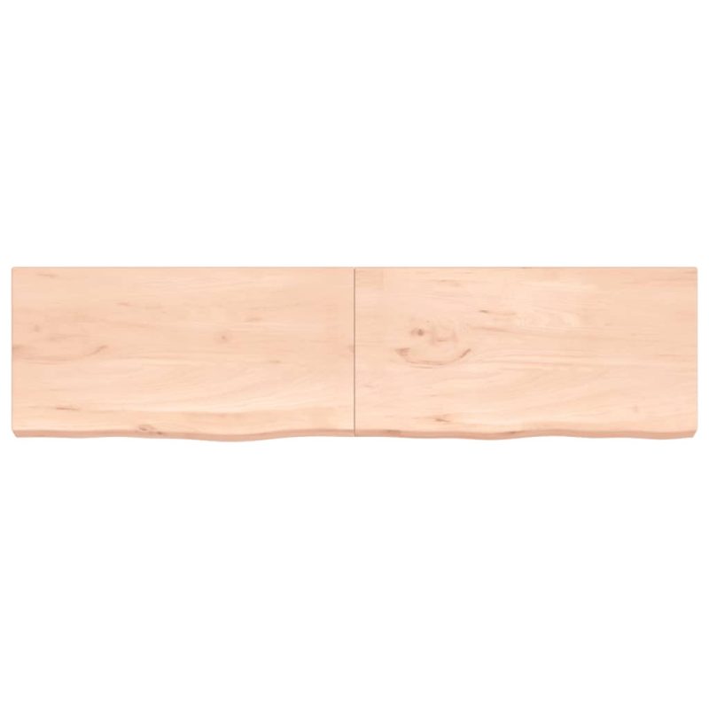 Zidna polica 200x50x(2-6) cm neobrađena masivna hrastovina - Slika 4